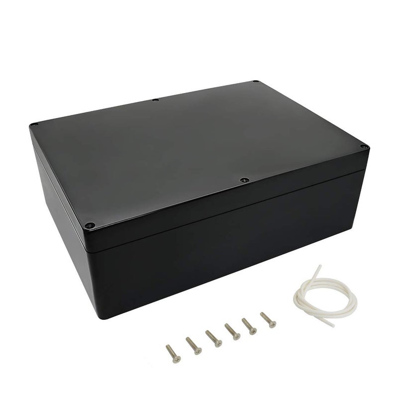 LeMotech ABS Plastic Electrical Project Case Power Junction Box, Project Box Black 10.4" x 7.2" x 3.7" (263 x 182 x 95 mm)(Pack of 1) - Image 1